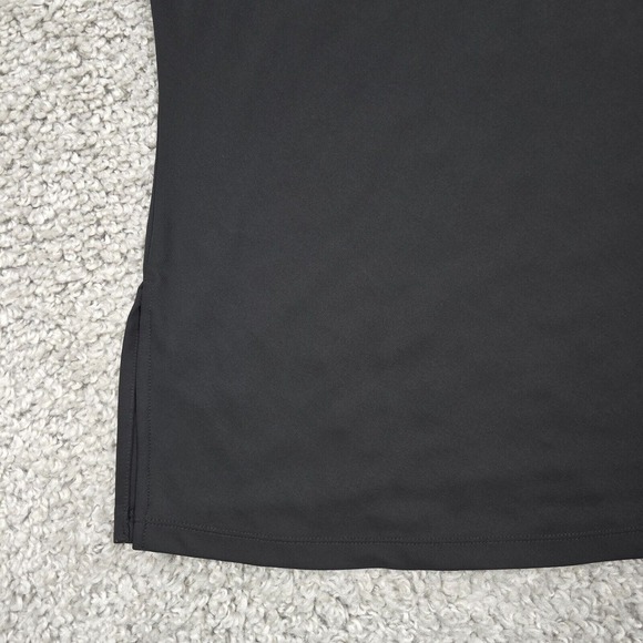 Susan Graver Top Women 1X Black Liquid Knit Stretch Drape Office Minimalist Tank - Picture 2 of 9